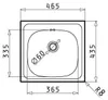 PYRAMIS 100139601, Aufsatzwanne, Quadratisch, Edelstahl, Produktbild-Vorschau 2