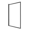 A black framed shower screen for a bathtub against a white background. Anteprima dell’immagine prodotto