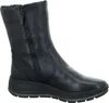 A black leather boot is shown against a white background. Podgląd zdjęcia produktu