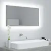 vidaXL Miroir de salle de bain LED gris béton 90x8,5x37 cm Voir les images du produit 2