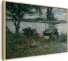 Italienischer Leinwand Leinwandbild - Flußufer (Paul Produktbild-Vorschau 1