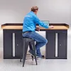 Werkstatthocker 4 Stück, mattschwarz, Sitz 31x30 cm, 73 cm Produktbild-Vorschau 4