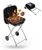 Relaxdays mobiler Holzkohlegrill mit Deckel & Rollen, Produktbild-Vorschau 1