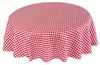 Tischdecke Fleckenresistente Karo Rot - GRETA - 80 cm Rund Produktbild-Vorschau 2