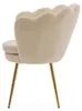 Beiger SHELL GOLD-Sessel mit goldfarbener Polsterung und Produktbild-Vorschau 8