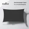 Sonnensegel 3 m x 2 m Dunkelgrau rechteckig Capri Produktbild-Vorschau 3