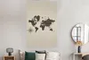 MuchoWow® Poster Weltkarte - Holz - Kompass 120x180 cm - Produktbild-Vorschau 4