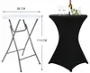 Tischhusse für Stehtisch Ø80 cm - Schwarz - Stretchhusse - Produktbild-Vorschau 3