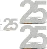Oblique Unique 2x Zahl 25 Aufsteller aus Holz mit Glitzer Produktbild-Vorschau 2