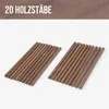 20er-Set Holzstäbe - Nussbaum gehobelt - 10 x 10 x 250 mm Produktbild-Vorschau 3