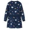 vidaXL Abito da bambino con maniche lunghe blu navy 128 Anteprima dell’immagine prodotto 2