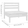 [Home] 6-tlg. Garten-Lounge-Set Massivholz Kiefer Weiß , Produktbild-Vorschau 8