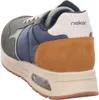 A close-up, rear view of a multi-colored athletic shoe. Produktbild-Vorschau