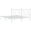 Bettgestell mit Kopfteil Metall Weiß 150x200 cm Produktbild-Vorschau 6