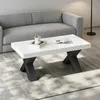 Merax salontafel met X-vormige poten, moderne salontafel Productafbeelding-voorbeeld 7