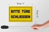 Holzschild Hinweis 18x12cm Bitte Türe schließen Produktbild-Vorschau 6