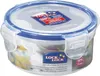 A round LocknLock food storage container with a blue lid and clear body, shown from a slightly elevated angle against a white background. Voir les images du produit