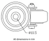 80-mm-Lenkrolle mit schwarzem Gummi auf gepresstem Produktbild-Vorschau 3