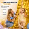 Lametta Vorhang gold - 200 x 100 cm - Glitzervorhang für Produktbild-Vorschau 2