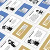 A collection of Monopoly-style cards, some featuring the 'ZEBRA MAGAZIN' logo and others with 'ZEITUNGSMELDUNG' and 'CASINO' themes, all with illustrations of a Monopoly-like character. Produktbild-Vorschau