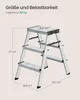 SONGMICS Leiter, Trittleiter, Aluleiter mit 3 Stufen, Produktbild-Vorschau 7