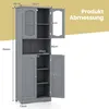 A diagram showing the dimensions of a gray cabinet. Náhľad obrázku produktu