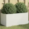vidaXL Fioriera Bianca 62x30x29 cm Acciaio Anteprima dell’immagine prodotto 2