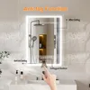 WISFOR Zrcadlová skříňka do koupelny s LED osvětlením, Náhled obrázku produktu 9