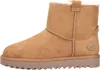 A side view of a brown, fur-lined boot. Voir les images du produit