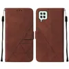 Galaxy A22 4G Hülle, Schlank Prägung Flip Leder Produktbild-Vorschau 2
