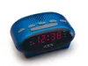 Radio-réveil FM avec double alarme et affichage LED - Bleu Voir les images du produit 2
