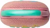 A close-up side view of a pink JBL CLIP 5 Bluetooth speaker. Produktbild-Vorschau