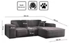 Kaiser Möbel Ecksofa, Eckcouch L form, Wohnzimmer Couch Produktbild-Vorschau 5
