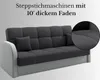 LIKMA Braun Ausziehbar 3 Sitzer Sofa Togo 214x93x85 cm Produktbild-Vorschau 5