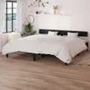 The Living Store Massivholzbett Schwarz Kiefer 180x200 cm Produktbild-Vorschau 1