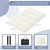 A mattress with dimensions and included accessories shown in separate panels. Produktbild-Vorschau