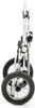 A folded shopping trolley shown from the side. Voir les images du produit