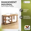 CASARIA® Étagère à chaussures avec banc 2en1 en bois Voir les images du produit 3