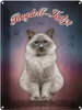 vianmo Blechschild 40x30 cm Katze Ragdoll 1960 Produktbild-Vorschau 1