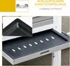 A close-up view of a product feature, likely a tray or base, with arrows indicating a direction or flow. The top portion of the image contains marketing text and a small illustration. Produktbild-Vorschau