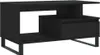 A black coffee table with a drawer and open shelving. Produktbild-Vorschau