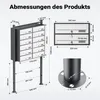 Wiltec 12er Briefkastenanlage Weiß/Anthrazit 945 x 270 x Produktbild-Vorschau 6