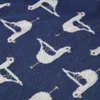 HOMESCAPES Asciugamano in spugna blu con motivo gabbiani - Anteprima dell’immagine prodotto 3