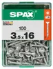 100er-Pack SPAX-Stahlschrauben mit flachem Senkkopf, Produktbild-Vorschau 5