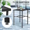 Avestar Quadratischer Garten-Bartisch 71x71x103 cm mit Produktbild-Vorschau 4