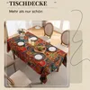 Boho Tischdecke mit Quaste, Wasserdichte Vintage Bunt Produktbild-Vorschau 4