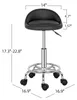 Tabouret à roulettes avec dossier réglable en hauteur Voir les images du produit 3
