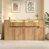 STILVORA Sideboard mit gehärteter Glasplatte, Kommode mit 2 Produktbild-Vorschau 1