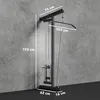 A wall-mounted lat pulldown station with dimensions indicated by measurement lines and text. Produktbild-Vorschau