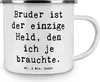 Mr. & Mrs. Panda Pott Spruch Bruder Held - Weiß - Geschenk, Produktbild-Vorschau 3